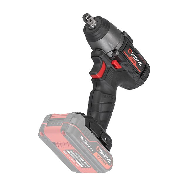 Гайковерт ударний акумуляторний з безщітковим двигуном INTERTOOL WT-9364 20В, крутний момент 300Nm, без ЗП та АКБ WT-9364 фото