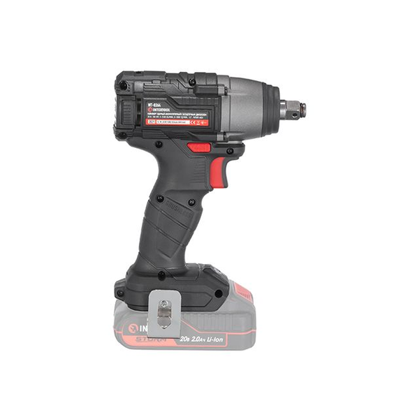 Гайковерт ударний акумуляторний з безщітковим двигуном INTERTOOL WT-9364 20В, крутний момент 300Nm, без ЗП та АКБ WT-9364 фото
