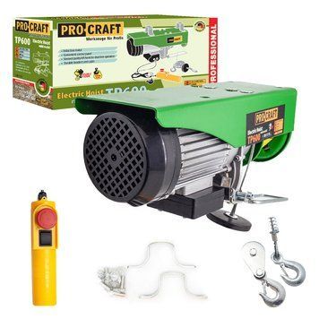 Підйомник (тельфер) Procraft TP600, 1200 Вт, 300/600 кг, 10/5 м/хв, 20 м TP600 фото
