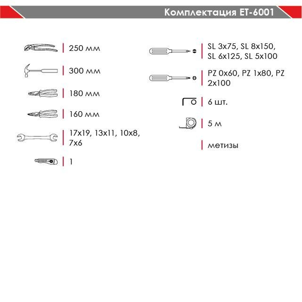 Комплект Слесарного Инструмента INTERTOOL, 24 предмета ET-6001 фото