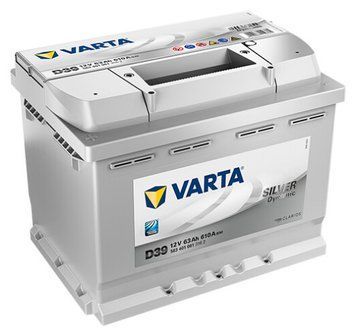 Автомобильный аккумулятор Varta Silver Dynamic 63Ah 610EN D39 L+ 563 401 061 фото