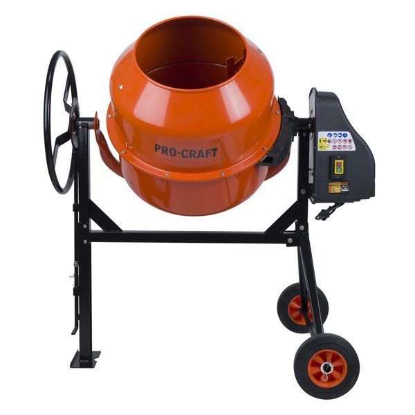 Бетоносмеситель Procraft PCM180, 800 Вт, объем барабана 180 л, чугунный венец, ременный привод 900180 фото