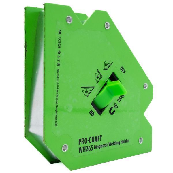 Магнітний кутник для зварювання Procraft WH26S, 141x215 мм WH26S фото