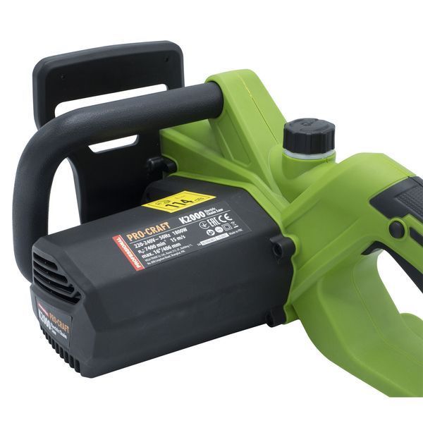 Цепная пила Procraft K2000, 1800 Вт, боковой двигатель, 15 м/с K2000 фото