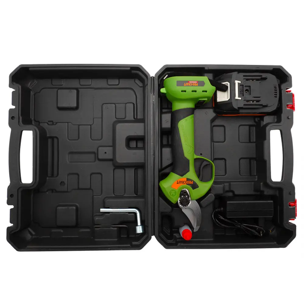 Комплект акумуляторного садового інструменту Procraft: міні пила PKA-44 + секатор ES-28Li + телескопічна штанга 2 м, 2 АКБ 030044.030281.030271 фото