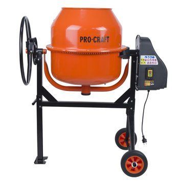 Бетоносмеситель Procraft PCM140, 550 Вт, объем барабана 140 л, чугунный венец, ременный привод 900140 фото