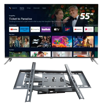 Телевізор Grunhelm 55UIN700-GA11V 55" + кронштейн поворотний, Ultra HD 4K Android TV IPS 138008.134642 фото