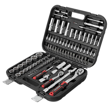 Набор инструментов INTERTOOL 1/2" & 1/4", 94 шт., Cr-V ET-8094 фото