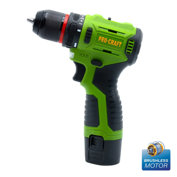 Шуруповерт Procraft PA12Pro, 1 аккумулятор, 22 Нм, бесщеточный двигатель 000129 фото