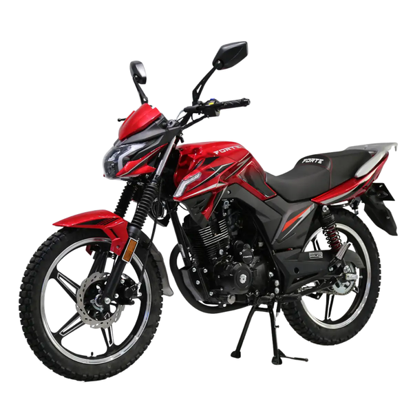 Мотоцикл Forte FT 200EN червоний 200 см&sup3;, 14 к.с., 100 км/год, дискові гальма, електростарт 136379 фото