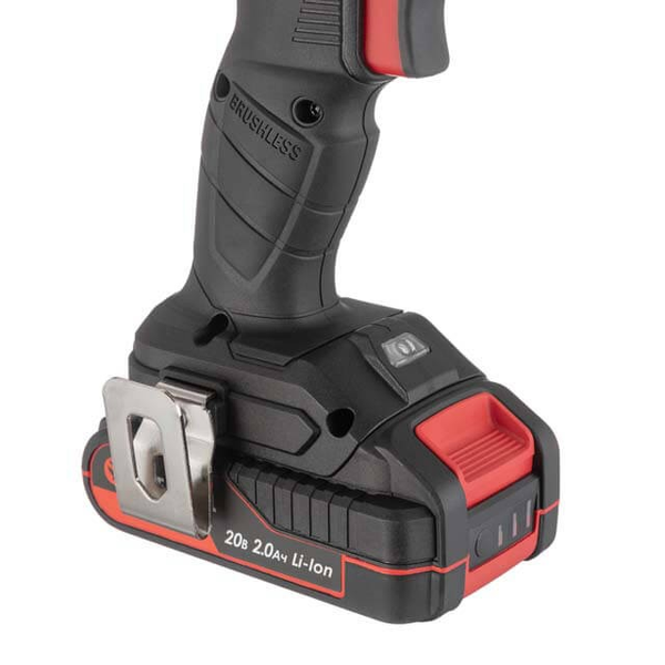 Дриль-шуруповерт акумуляторний INTERTOOL WT-0360, безщітковий 20В, 60Нм, 0-2000 об/хв, 2-13 мм, Li-Ion 2.0Аг, кейс WT-0360 фото