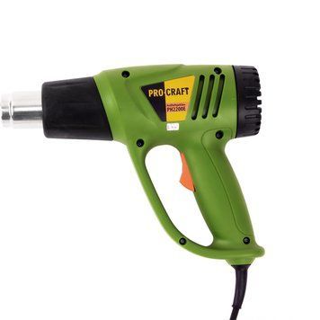 Фен промисловий PROCRAFT PH2200E, 2200 Вт, 300&ndash;600 &deg;C, 500&ndash;650 л/хв, з насадками PH2200E фото