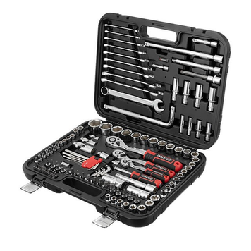 Набор инструментов INTERTOOL STORM 1/2" & 3/8" & 1/4", 126 ед., Cr-V ET-8126 фото