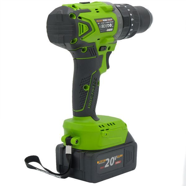 Шуруповерт Procraft Industrial PA18BL Extra (2акб), 20В/4Ач бесщеточный, 50Нм, 0-600/0-2100 об/мин, 13мм, кейс PA18BL_ind фото
