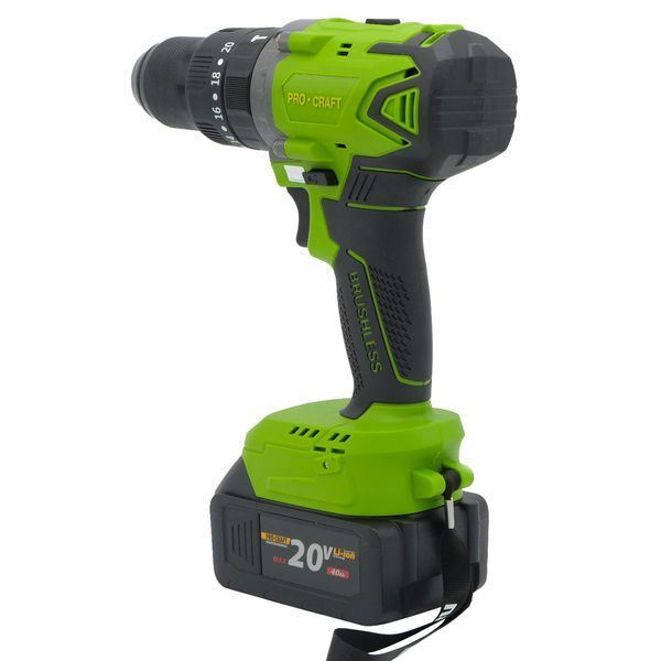 Шуруповерт Procraft Industrial PA18BL Extra (2акб), 20В/4Ач бесщеточный, 50Нм, 0-600/0-2100 об/мин, 13мм, кейс PA18BL_ind фото