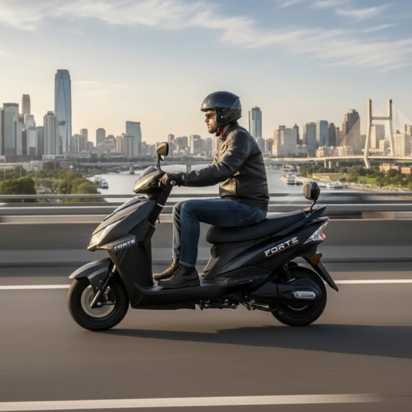Електроскутер FORTE HAWK LITE 60В 20Аг, 2000Вт, до 45 км/год, запас ходу 50 км, чорний 151474 фото