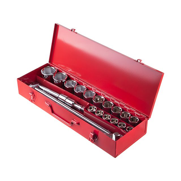 Профессиональный Набор Инструментов INTERTOOL 3/4", 20 шт. (гол. 19-50 мм) в Металлическом Кейсе ET-6024 фото