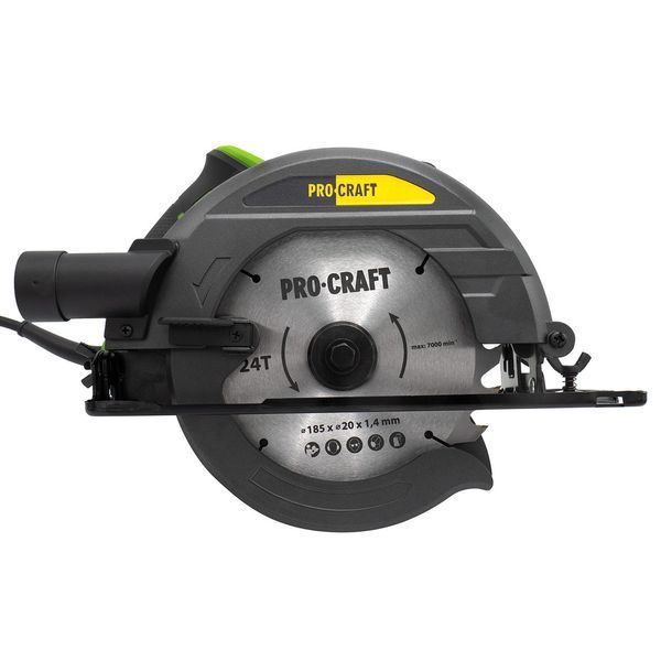 Дискова пила Procraft KR1400 &mdash; 1400 Вт, диск 185 мм, 5000 об/хв 014008 фото