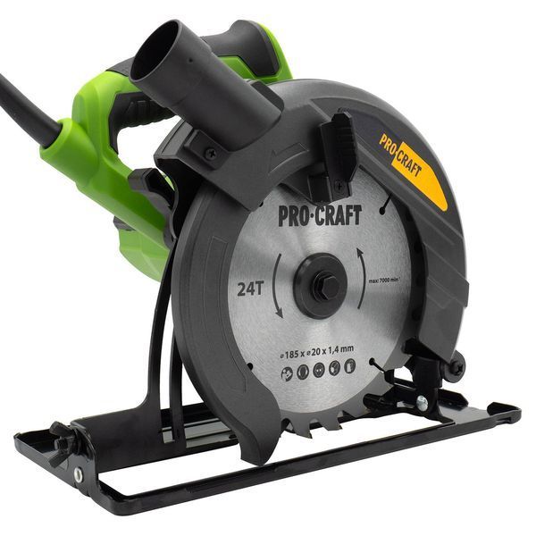Дискова пила Procraft KR1400 &mdash; 1400 Вт, диск 185 мм, 5000 об/хв 014008 фото