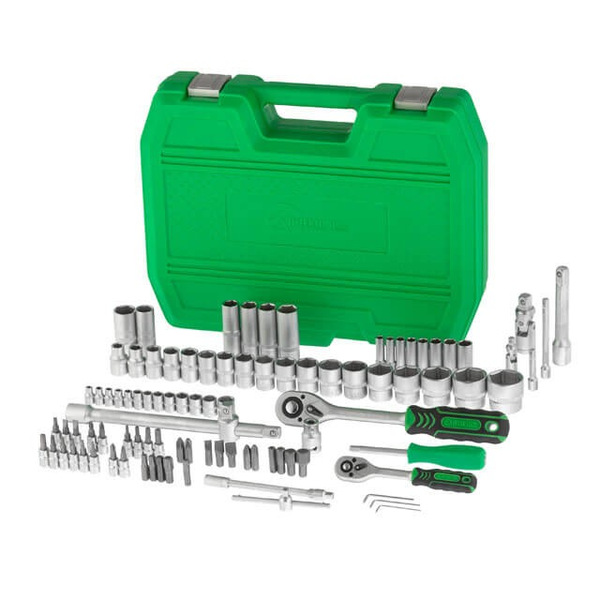 Набір Інструментів INTERTOOL 1/2" & 1/4", 94 од., вуглеводна сталь ET-6094SP фото