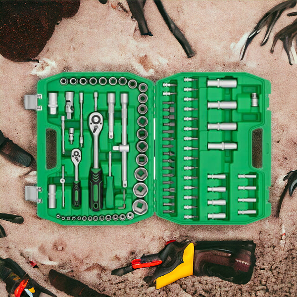 Набір Інструментів INTERTOOL 1/2" & 1/4", 94 од., вуглеводна сталь ET-6094SP фото