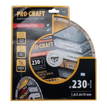 Алмазний диск PROCRAFT DS230 Segmented, 230&times;22,23 мм DS2300 фото