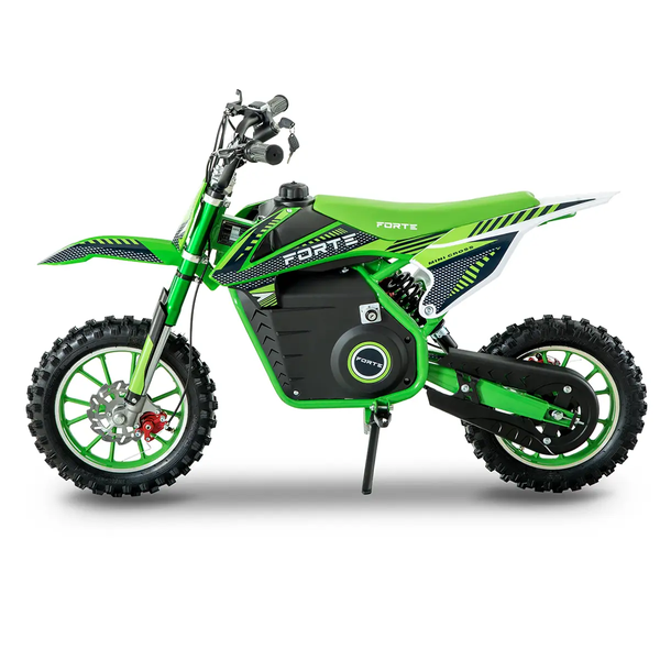 Пітбайк дитячий акумуляторний FORTE PB1000E 36В, 1000Вт, 3 швидкості, дискові гальма, зелений 141273 фото