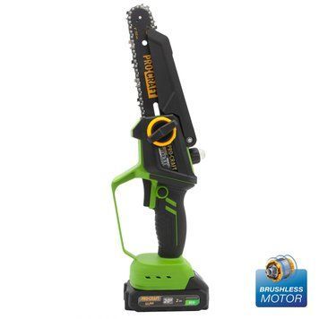 Аккумуляторная мини-пила Procraft PKA46, 20 В, бесщеточная, шины 6"/8", 4600 об/мин, 6 м/с, 1&times;АКБ 2.0 Ач, ЗУ 030461 фото