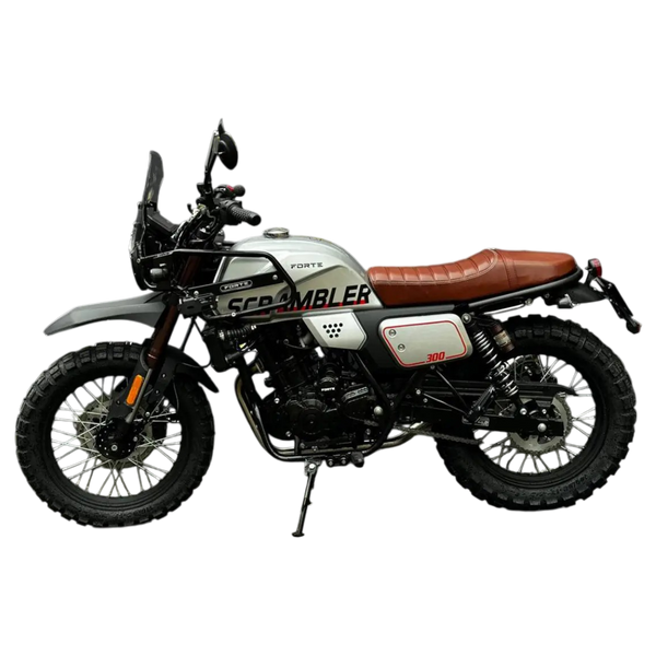 Мотоцикл Forte Scrambler FT300-F6P 285 см&sup3; 6-ступінчастий сірий 141396 фото