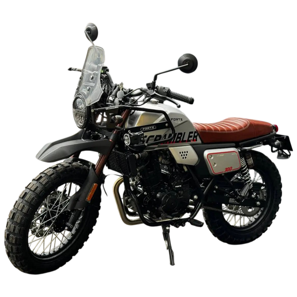 Мотоцикл Forte Scrambler FT300-F6P 285 см&sup3; 6-ступінчастий сірий 141396 фото