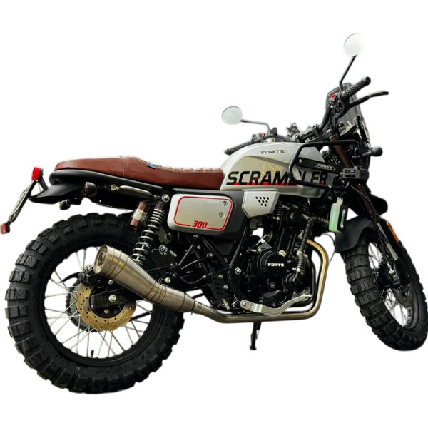 Мотоцикл Forte Scrambler FT300-F6P 285 см&sup3; 6-ступінчастий сірий 141396 фото