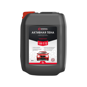 Активная пена INTERTOOL для бесконтактной мойки, 5 л, концентрат 1:8 - 1:12 FS-9025 фото