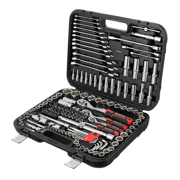 Набор инструментов INTERTOOL STORM, 156 шт., 1/2" & 3/8" & 1/4", Cr-V ET-8156 фото