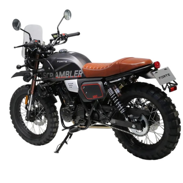 Мотоцикл Forte Scrambler FT300-F6P 285 см&sup3; 6-ступінчастий чорний 141397 фото