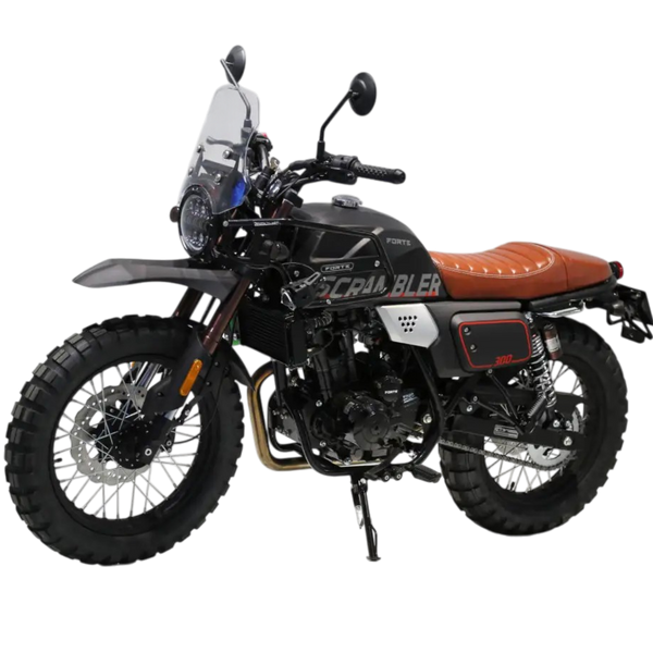 Мотоцикл Forte Scrambler FT300-F6P 285 см&sup3; 6-ступінчастий чорний 141397 фото
