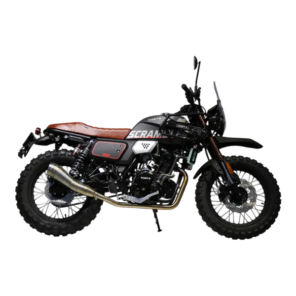 Мотоцикл Forte Scrambler FT300-F6P 285 см&sup3; 6-ступінчастий чорний 141397 фото