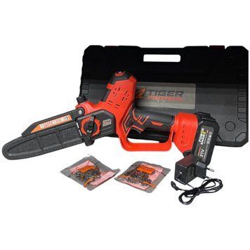 Портативна акумуляторна пилка TigerProTech TD-S011-MA, 21 В, шина 20 см, безщітковий, дисплей, 1 АКБ 4 А&middot;год, у кейсі TD-S011-MAM фото