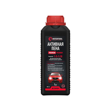 Активная пена PREMIUM INTERTOOL, розовая, 1 л, концентрат 1:5 - 1:10, для бесконтактной мойки FS-9091 фото