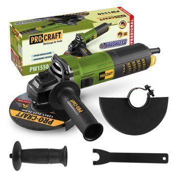Углошлифовальная безщеточная машина Procraft PW1550 125 мм, 850 Вт, 0-11000 об/мин PW1550_bez фото