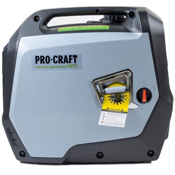 Інверторний бензиновий генератор Procraft IGP25, 4х тактний, одноциліндровий, 2 кВт/1,8 кВт, 0,57 л/г, запуск ручний. IGP25 фото