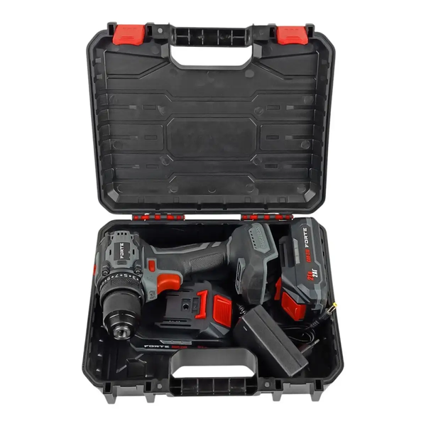 Акумуляторний шурупокрут Forte CDR-21B, безщітковий, 21 В, 2&times;2 А&middot;год, 40 Н&middot;м, у кейсі 138116 фото