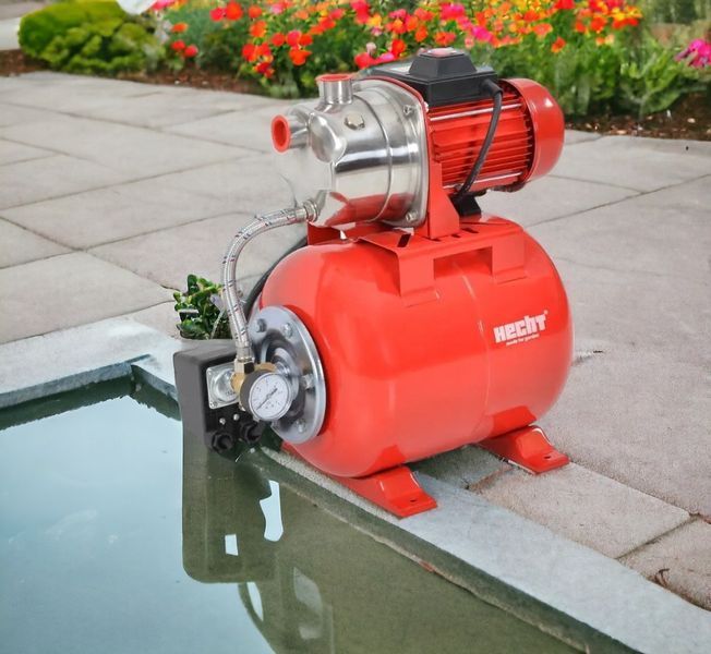 Насосна станція HECHT 3101 INOX, потужність 1000 Вт, продуктивність 3500 л/год HECHT3101INOX фото